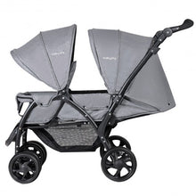Load image into Gallery viewer, Foldable Lightweight Front Back Seats Double Baby Stroller-Gray
