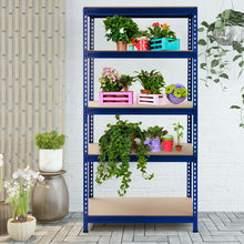 Load image into Gallery viewer, 5-Tier Steel Shelving Unit Storage Shelves Heavy Duty Storage Rack-Blue
