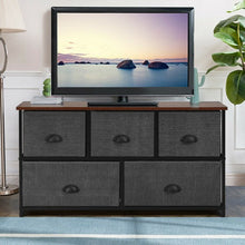 Load image into Gallery viewer, Wood Dresser Storage Unit Side Table Display Organizer-Black
