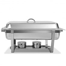 Load image into Gallery viewer, 4-Pack of Full Size Tray 8 Quart Stainless Steel Chafer for Buffet
