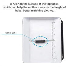 Load image into Gallery viewer, Portable Infant Changing Station Baby Diaper Table with Safety Belt-Black
