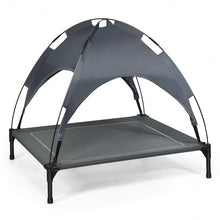 Load image into Gallery viewer, Portable Elevated Outdoor Pet Bed with Removable Canopy Shade-36&quot;
