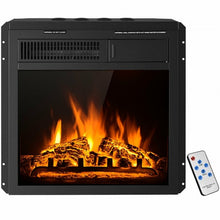 Load image into Gallery viewer, 18&quot; Electric Fireplace Insert Freestanding and Recessed Heater Log Flame Remote
