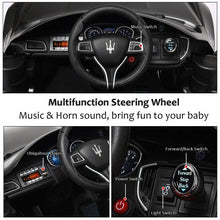 Load image into Gallery viewer, 12 V Remote Control Maserati Licensed Kids Ride on Car-Black
