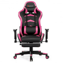 Load image into Gallery viewer, Massage Gaming Chair with Footrest-Pink
