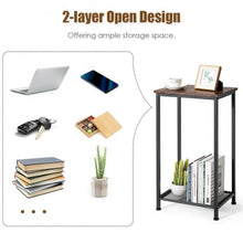 Load image into Gallery viewer, 2-Tier Industrial Side End Accent Telephone Table
