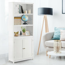 Load image into Gallery viewer, Bookcase Shelving Storage Wooden Cabinet Unit Standing Display Bookcase w/ Doors
