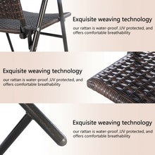 Load image into Gallery viewer, Set of 4 Rattan Folding Chair
