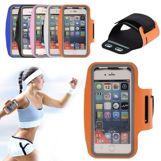 Sports Running Jogging Gym Armband Case Cover Holder foriPhone 6 Plus-orange
