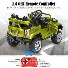 Load image into Gallery viewer, 12 V Kids Ride on Truck with MP3 + LED Lights-Green
