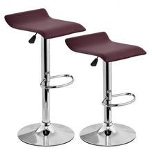 Load image into Gallery viewer, Set of 2 Modern Bar Stools Dinning Counter Chairs-Brown
