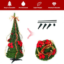Load image into Gallery viewer, 4 Ft Pre-lit Spruce Christmas Tree with Bows and Ribbon
