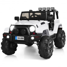Load image into Gallery viewer, 12V Kids Remote Control Riding Truck Car with LED Lights-White
