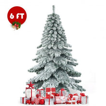 Load image into Gallery viewer, 6Ft Snow Flocked Artificial PVC Christmas Tree
