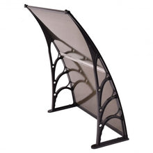 Load image into Gallery viewer, 40&quot; x 40&quot; Outdoor Polycarbonate Front Door Window Awning Canopy-Brown
