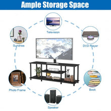 Load image into Gallery viewer, 3-Tier TV Stand Entertainment Media Center Console Shelf-Black
