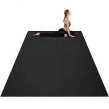 Load image into Gallery viewer, 7&#39; x 5&#39; x 8 mm Thick Workout Yoga Mat-Black

