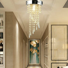 Load image into Gallery viewer, Elegant Ceiling Crystal Chandeliers with Stainless Base
