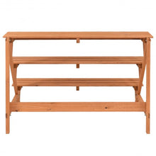 Load image into Gallery viewer, 3 Tiers Wooden Step Ladder Plant Pot Rack Stand
