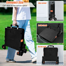 Load image into Gallery viewer, Costway Foldable Utility Cart for Travel and Shopping-Black

