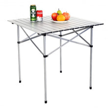 Load image into Gallery viewer, Roll Up Portable folding Camping Aluminum Picnic Table
