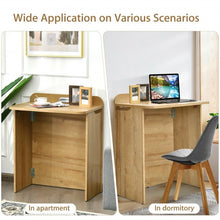 Load image into Gallery viewer, Folding Space Saving Computer/  Laptop Desk Table Workstation with Handle
