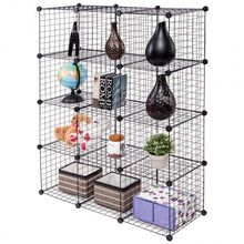 Load image into Gallery viewer, DIY 12 Cube Grid Wire Cube Shelves
