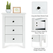 Load image into Gallery viewer, 2 pcs Nightstand End Beside Table Drawers
