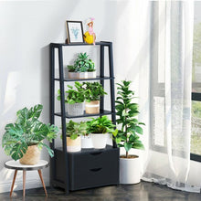Load image into Gallery viewer, 4-Tier Ladder Bookshelf Storage Display with 2 Drawers
