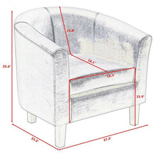 Load image into Gallery viewer, PU Leather Single Sofa Arm Chair w/ Cushion-Coffee
