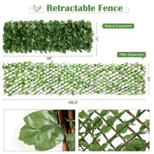 Load image into Gallery viewer, 3 Pcs Retractable Artificial Leaf Faux Ivy Privacy Fence Screen Expandable
