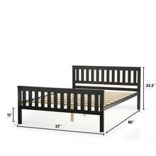Load image into Gallery viewer, Full Size Wood Platform Bed with Headboard
