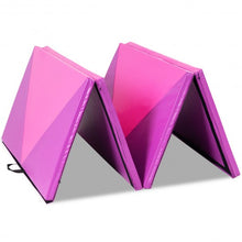 Load image into Gallery viewer, 4&quot; x 10&quot; x 2&quot; Gymnastics Mat Folding Portable Exercise Aerobics Fitness-Purple
