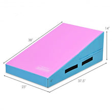 Load image into Gallery viewer, Incline Gymnastics Mat Wedge Ramp Gym Tumbling Exercise Mat-Pink &amp; Blue
