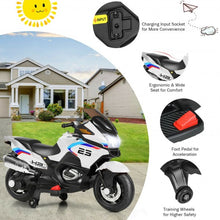 Load image into Gallery viewer, 12V Kids Ride On Motorcycle Electric Motor Bike-White
