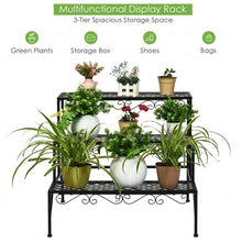 Load image into Gallery viewer, 3 Tiers Metal Decorative Plant Stand
