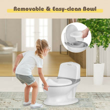 Load image into Gallery viewer, Kids Realistic Flushing Sound Lighting Potty Training Transition Toilet -Gray
