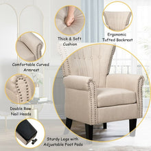 Load image into Gallery viewer, Modern Accent Tufted Upholstered Single Sofa-Beige
