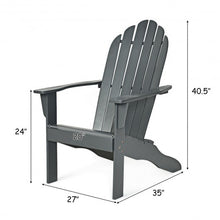 Load image into Gallery viewer, Outdoor Solid Wood Durable Patio Adirondack Chair-Gray
