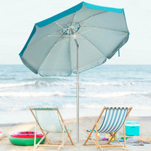 Load image into Gallery viewer, 6.5FT Sun Shade Patio Beach Umbrella with Carry Bag-Blue
