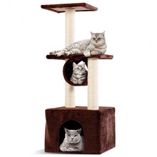 Load image into Gallery viewer, 37&quot; Cat Tree Condo Scratch Post Kitten Pet House-Coffee
