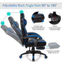 Load image into Gallery viewer, Adjustable Gaming Chair with Footrest for Home Office-Blue
