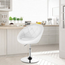 Load image into Gallery viewer, 1Pc Adjustable Modern Swivel Round Tufted-White
