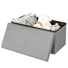 Load image into Gallery viewer, 30&quot; Folding Storage Ottoman with Lift Top-Light Gray
