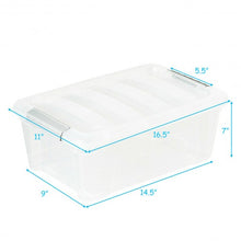 Load image into Gallery viewer, 4-Pack 13 Quart Plastic Storage Bin Box Stack Containers with Handles
