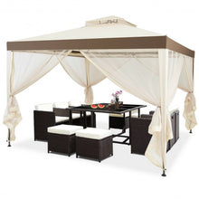 Load image into Gallery viewer, Canopy Gazebo Tent Shelter Garden Lawn Patio with Mosquito Netting-Beige
