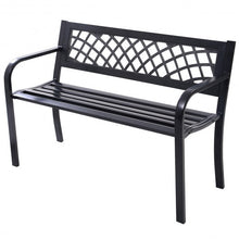 Load image into Gallery viewer, Patio Park Garden Bench Outdoor Deck Steel Frame
