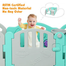 Load image into Gallery viewer, Kids Activity Center Playpen with Basket Hoop Music Box-Gray
