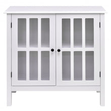 Load image into Gallery viewer, Glass Door Sideboard Console Storage Buffet Cabinet
