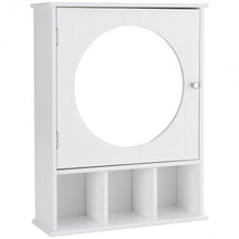 Load image into Gallery viewer, Bathroom Wall Mount Storage Wood Shelf Mirror Door Cabinet
